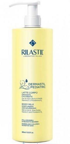 Молочко для тела Rilastil Dermastil Pediatric увлажняющее питательное для чувствительной кожи младенцев и детей, 400 мл