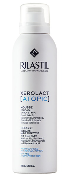 Нежный защитный мусс Rilastil Xerolact Atopic для сухой и склонной к атопии кожи, 200 мл