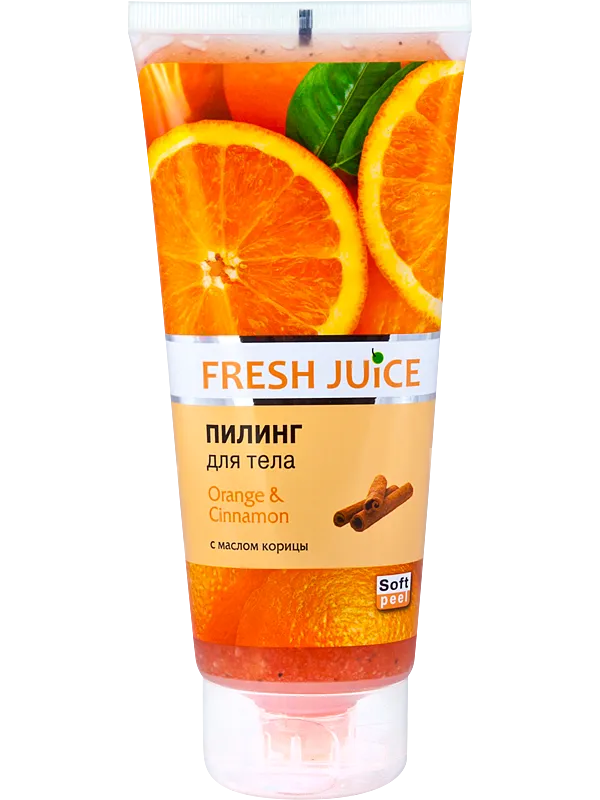 Пилинг для тела Fresh Juice "Апельсин и Корица", 200 мл
