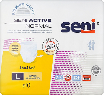 Впитывающие трусы для взрослых Seni Active Normal Large, 10 шт
